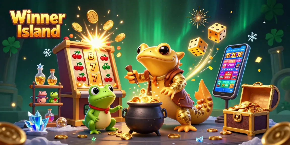 Experience thrilling gaming adventures at Winner Island Casino with striking 3D visuals.