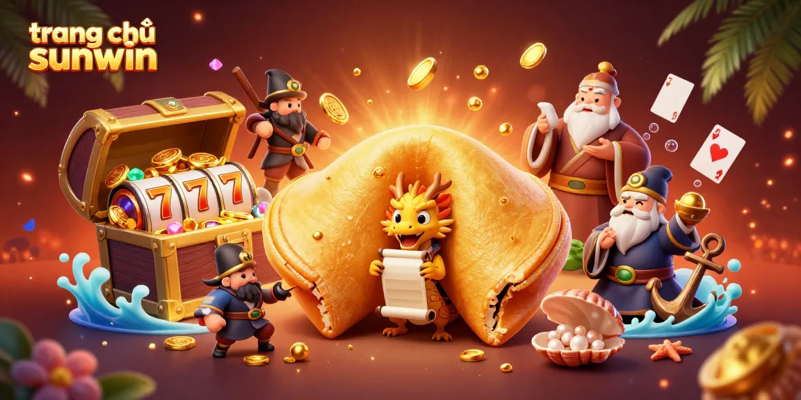 Experience the excitement of gaming with trang chủ sunwin, featuring fortune cookie characters and dynamic casino elements.